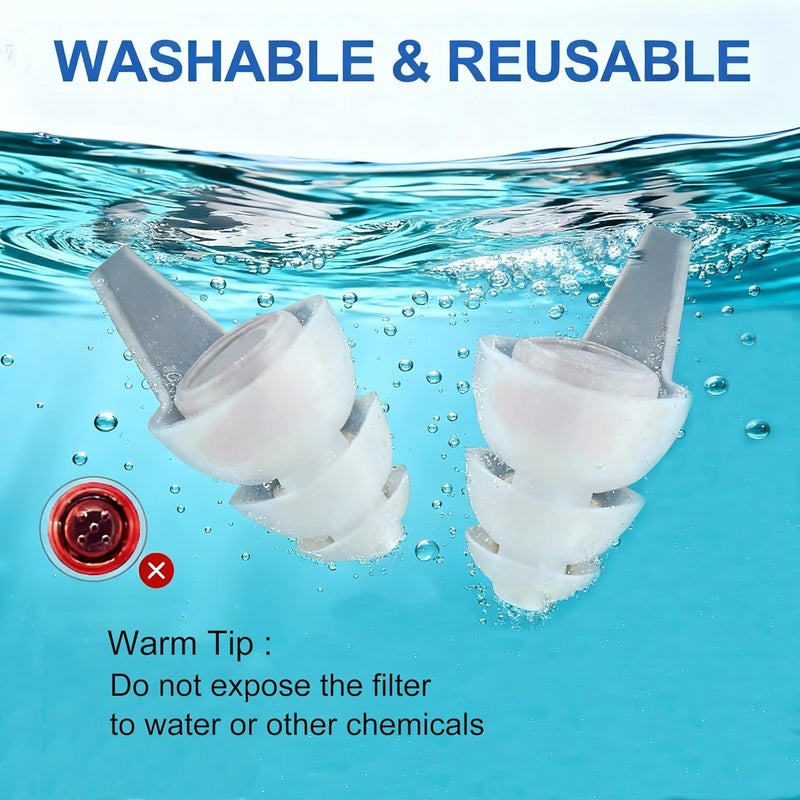 TACTIC STAR Shooting Earplugs for Pickup Sound, 30 dB NRR Hearing Protection - Silicone & Reusable Ear Plugs for Outdoor Shooting, Firing Range & Hunting, White - Image 4